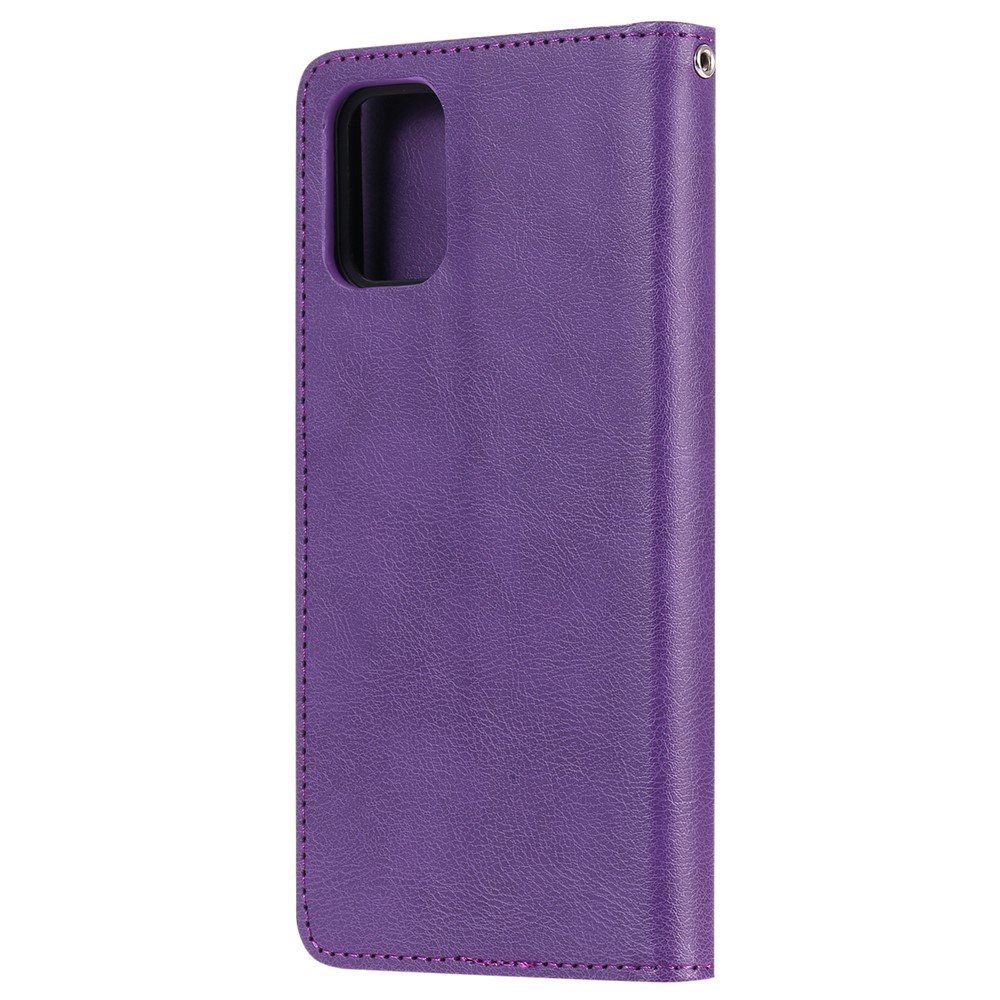 Detachable 2-in-1 PU Leather Wallet Stand Flip Cover for Samsung Galaxy A71 - Purple-3
