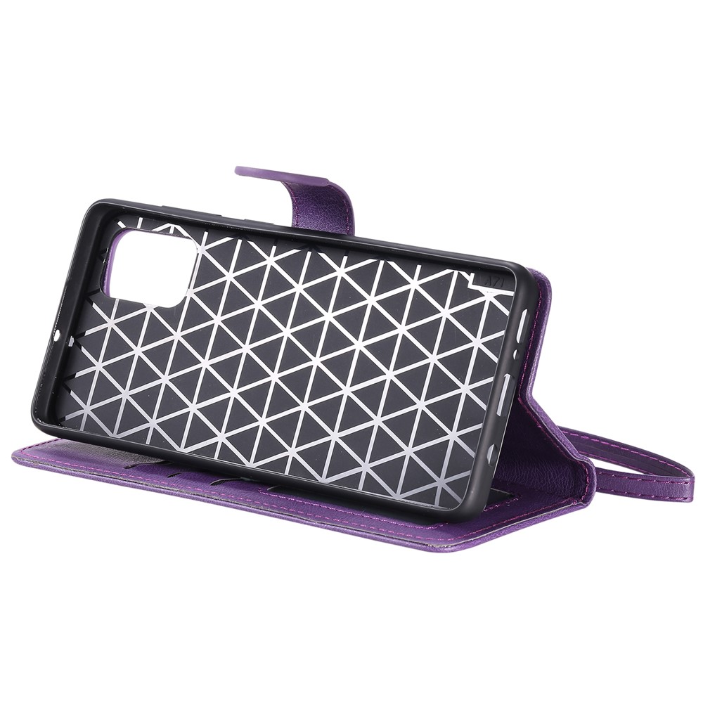 Detachable 2-in-1 PU Leather Wallet Stand Flip Cover for Samsung Galaxy A71 - Purple-6