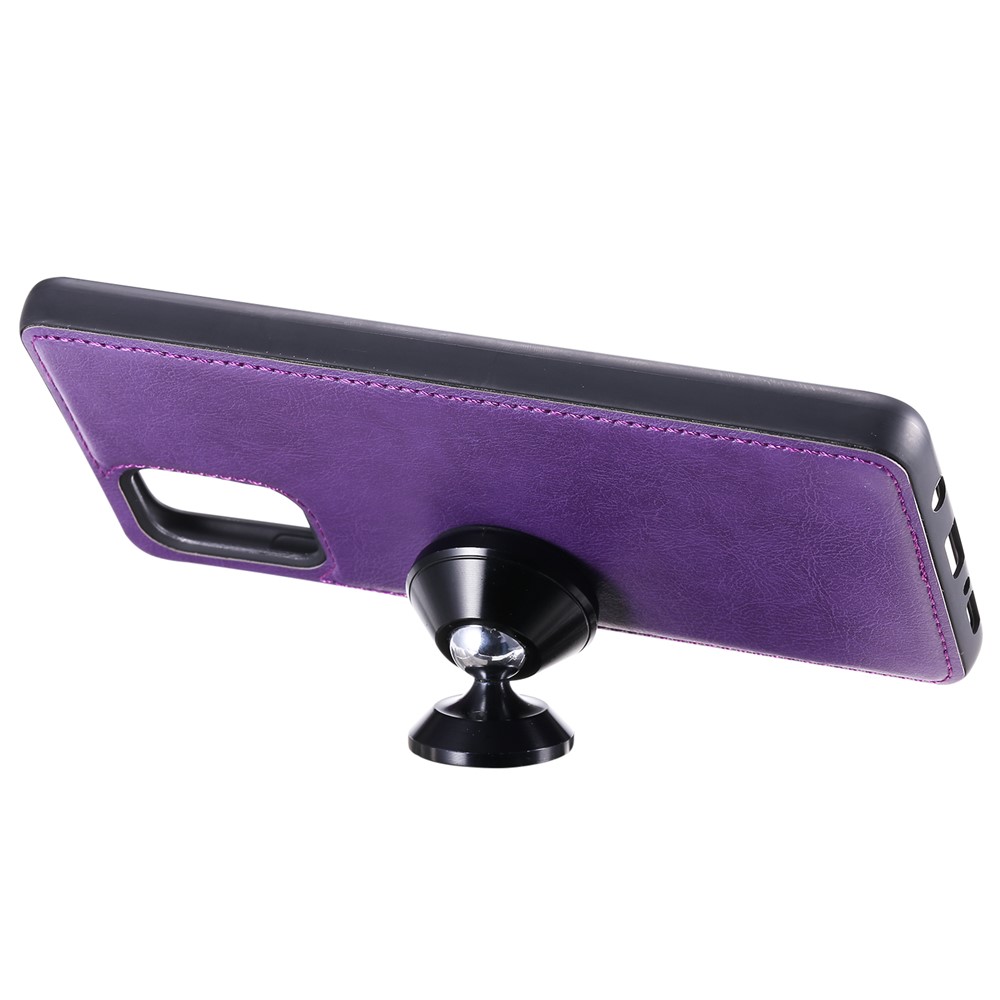 Detachable 2-in-1 PU Leather Wallet Stand Flip Cover for Samsung Galaxy A71 - Purple-7