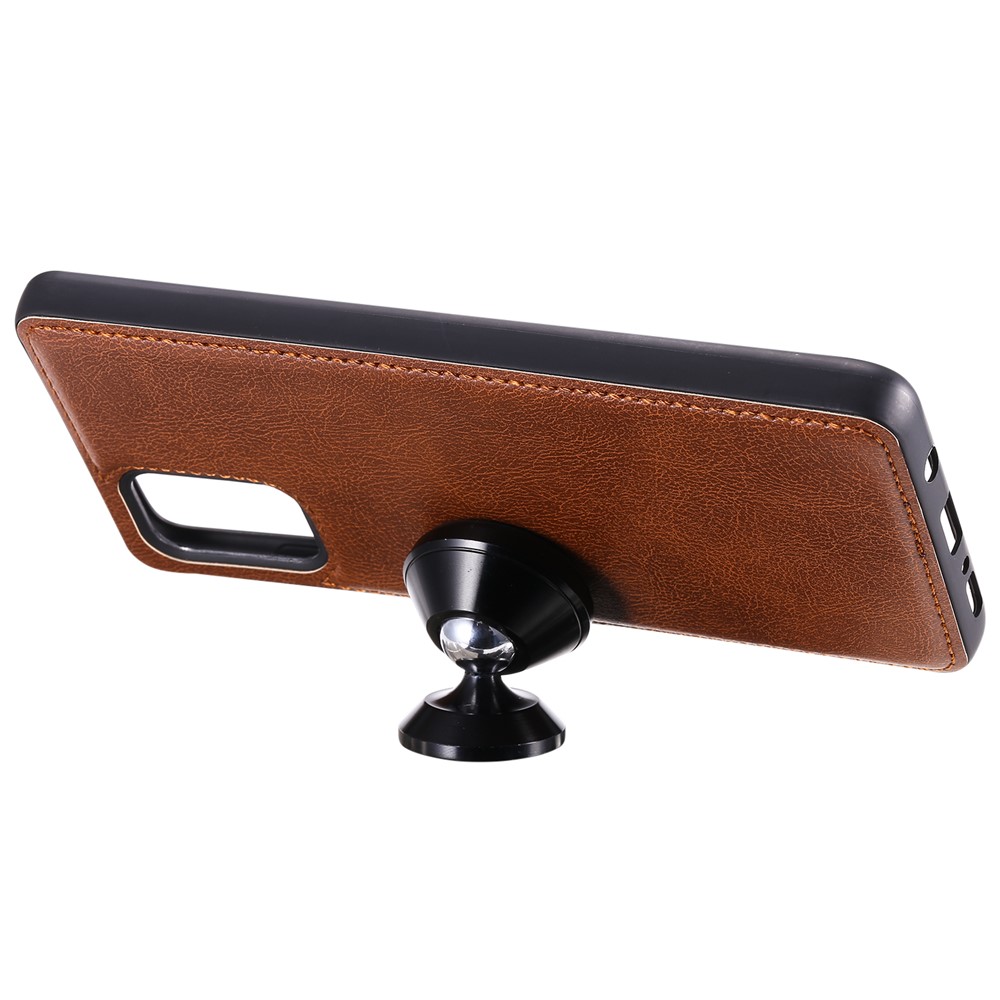 Detachable 2-in-1 PU Leather Wallet Stand Flip Cover for Samsung Galaxy A71 - Brown-7