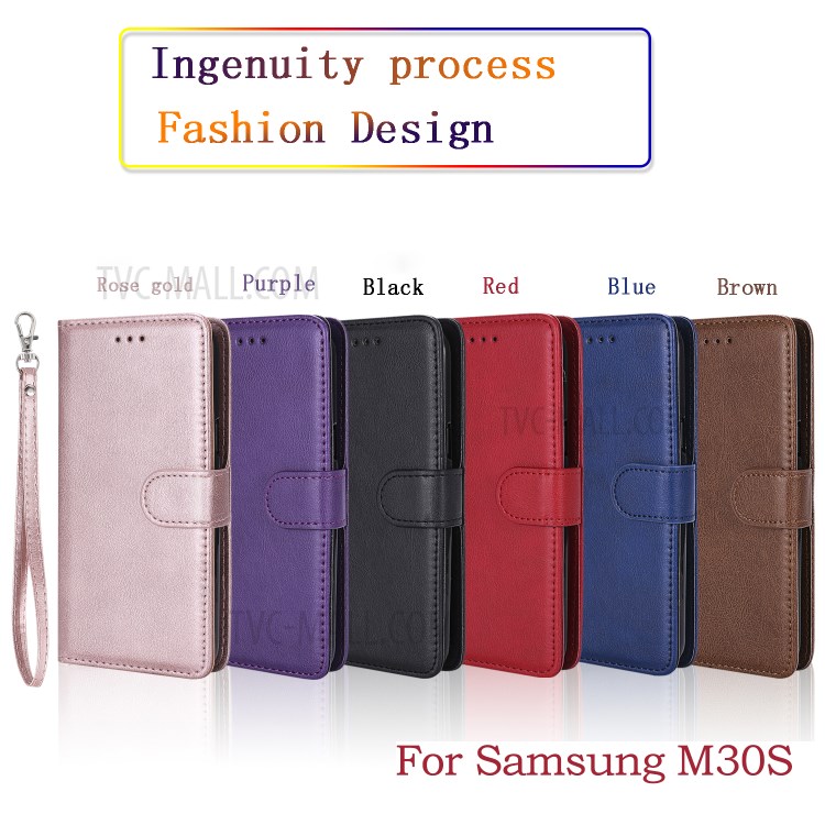 Detachable Leather Wallet Case + TPU Back 2 in 1 Phone Shell for Samsung Galaxy M30s/M21 - Black-12