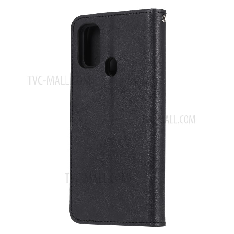Detachable Leather Wallet Case + TPU Back 2 in 1 Phone Shell for Samsung Galaxy M30s/M21 - Black-3
