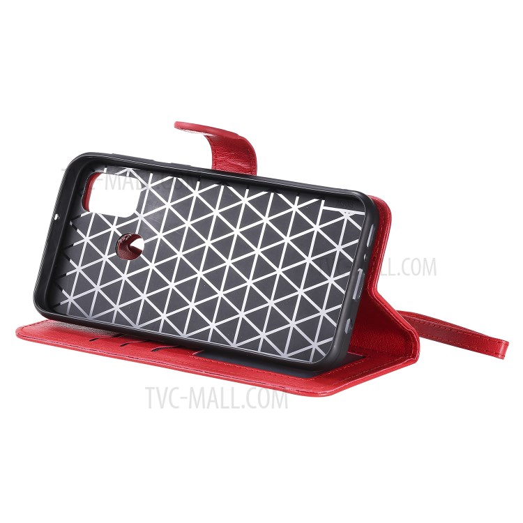 Detachable Leather Wallet Case + TPU Back 2 in 1 Phone Shell for Samsung Galaxy M30s/M21 - Red-6