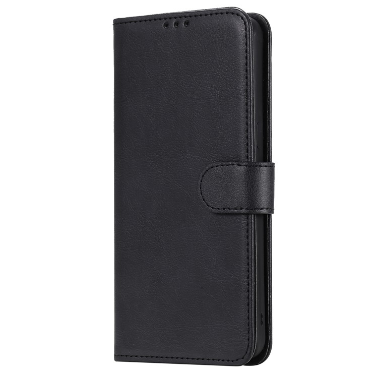 Magnétique KT Leath Series-3 Détachable Shell de Portefeuille 2-en-1 Coquille en Cuir Pour Samsung Galaxy A10s - le Noir