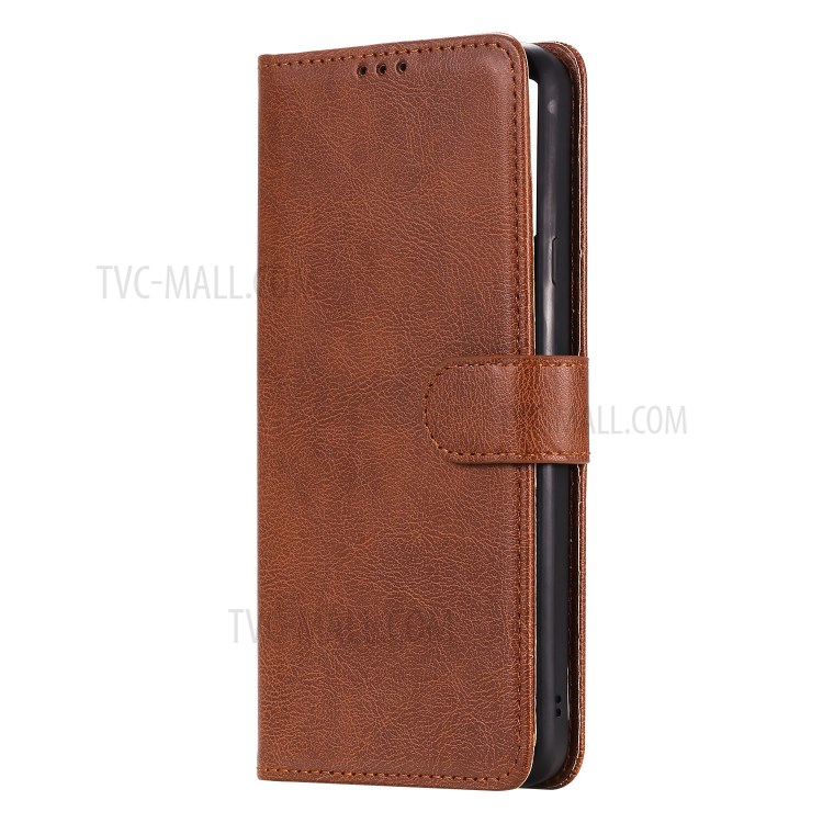 Magnetic Detachable 2-in-1 Wallet Stand Leather Phone Case for Samsung Galaxy A20s - Brown-2