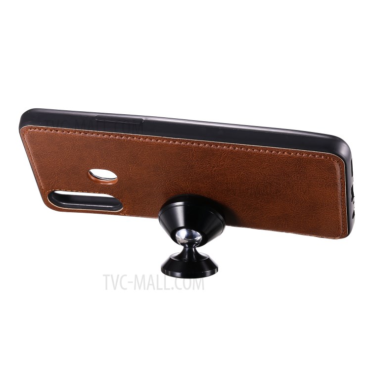 Magnetic Detachable 2-in-1 Wallet Stand Leather Phone Case for Samsung Galaxy A20s - Brown-8