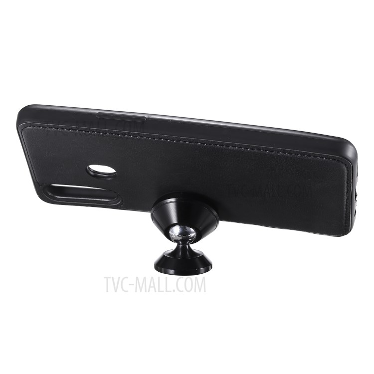 Magnetic Detachable 2-in-1 Wallet Stand Leather Phone Case for Samsung Galaxy A20s - Black-8