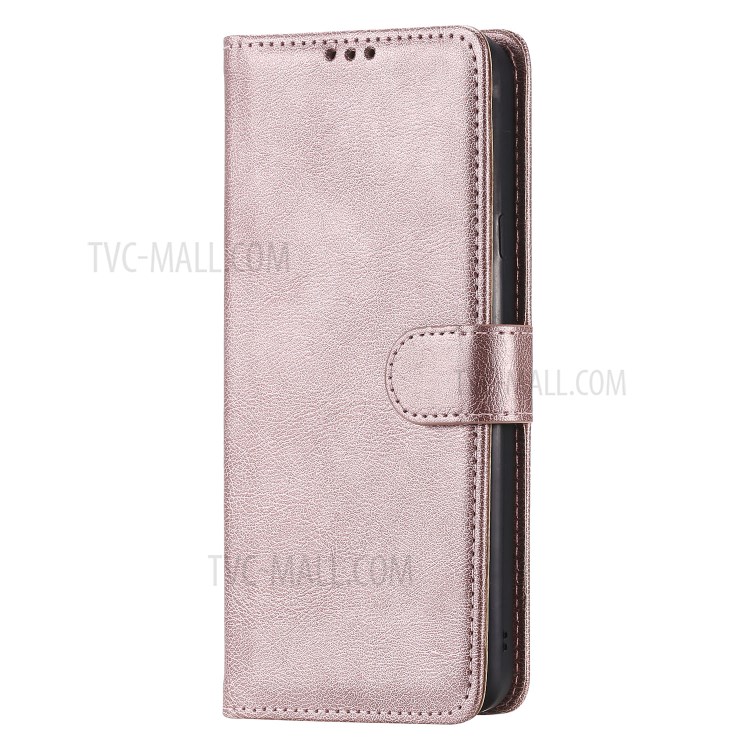 Magnetic Detachable 2-in-1 Wallet Stand Leather Phone Case for Samsung Galaxy A20s - Rose Gold-2
