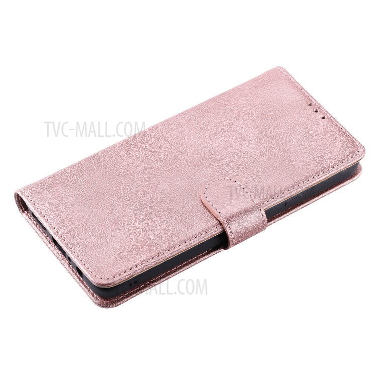 Magnetic Detachable 2-in-1 Wallet Stand Leather Phone Case for Samsung Galaxy A20s - Rose Gold-7