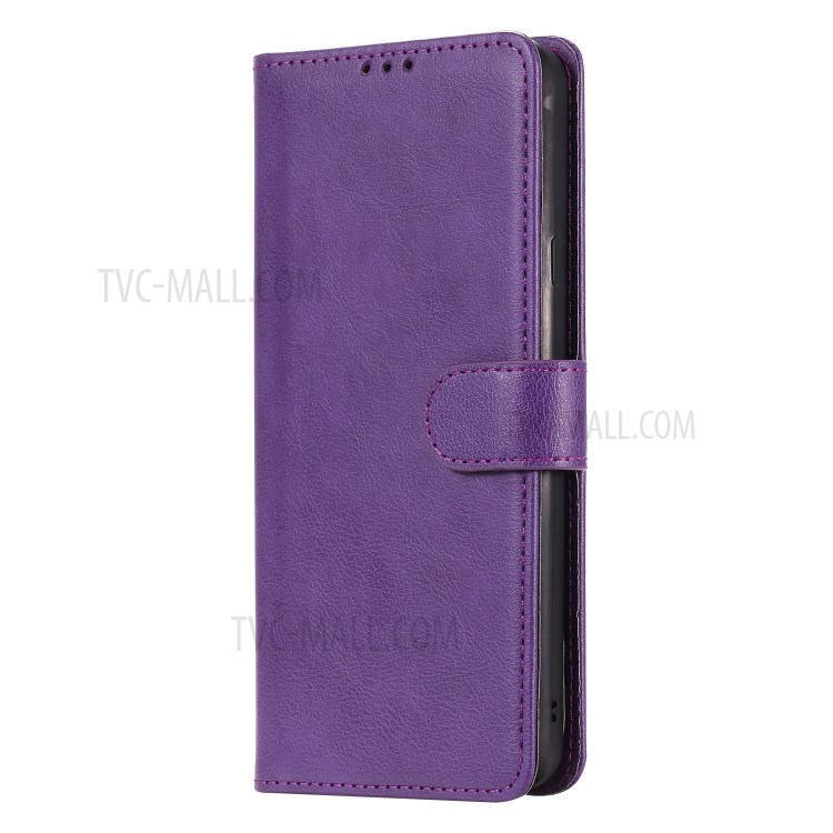 Magnetic Detachable 2-in-1 Wallet Stand Leather Phone Case for Samsung Galaxy A20s - Purple-2