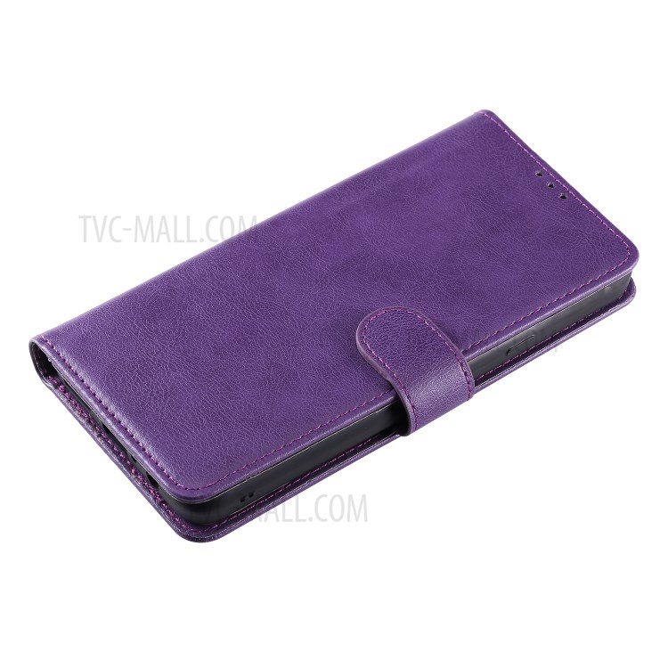 Magnetic Detachable 2-in-1 Wallet Stand Leather Phone Case for Samsung Galaxy A20s - Purple-7