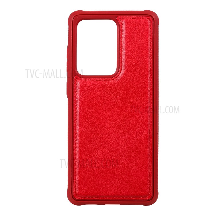 Magnetic Detachable 2-in-1 Zipper Wallet Stand Leather Case for Samsung Galaxy S20 Ultra - Red-7