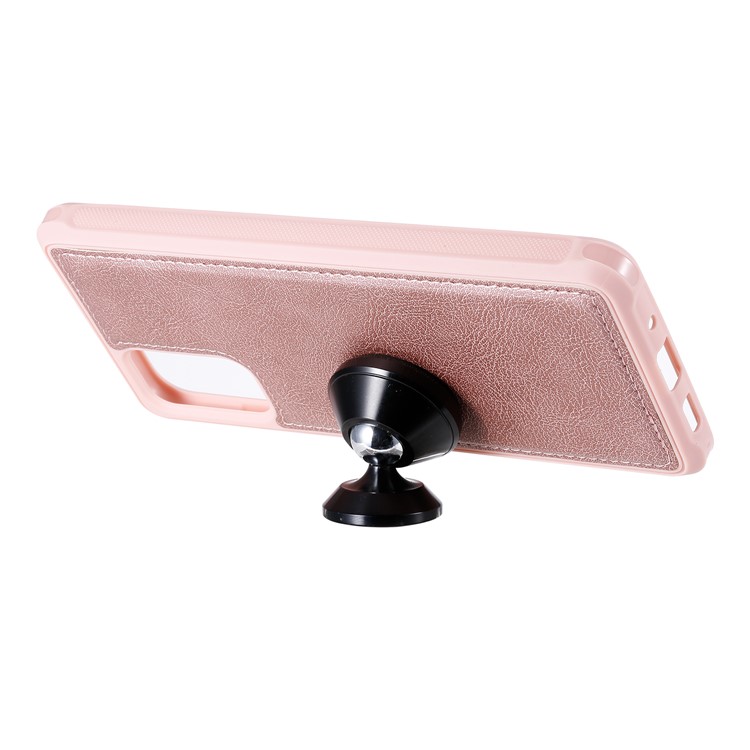 Magnetic Detachable 2-in-1 Zipper Wallet Stand Leather Case for Samsung Galaxy S20 Ultra - Rose Gold-13