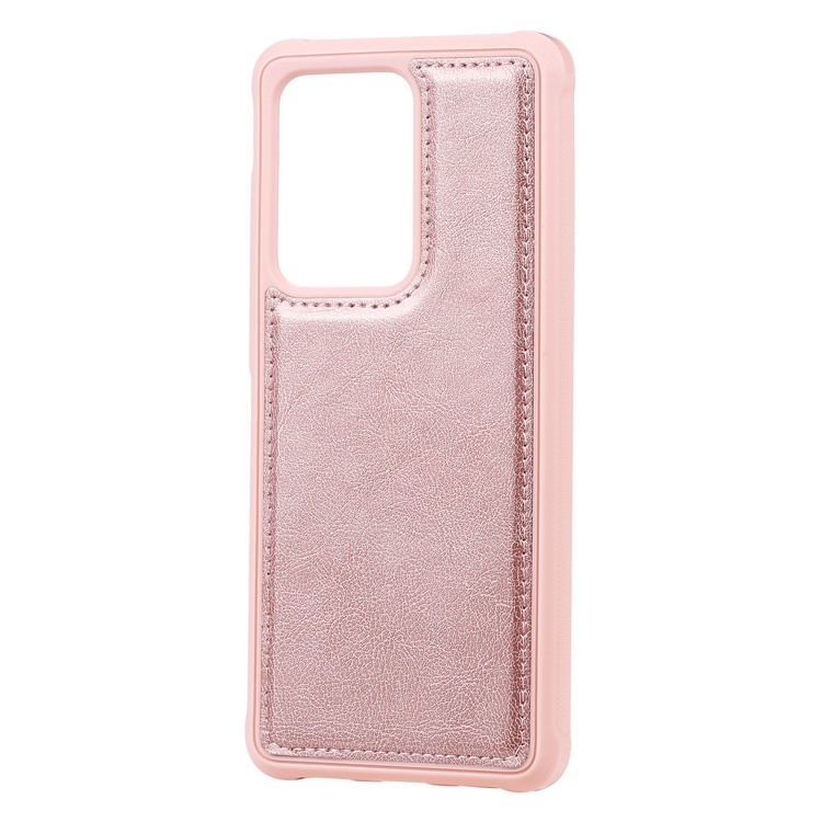 Magnetic Detachable 2-in-1 Zipper Wallet Stand Leather Case for Samsung Galaxy S20 Ultra - Rose Gold-6