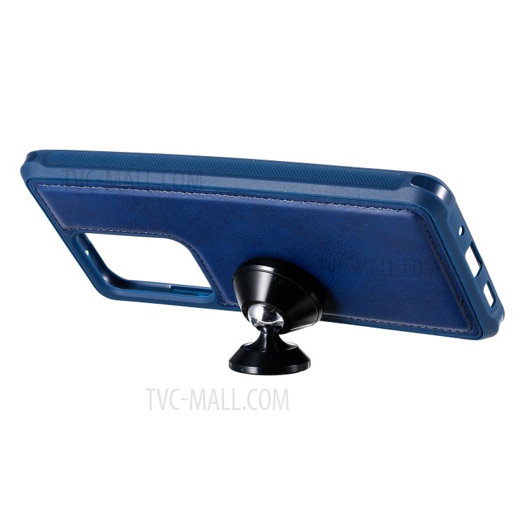Caso Magnetico Staccabile 2-in-1 Cerniera Basamento Raccoglitore Di Cuoio Per La Galassia S20 Ultra - Blu-13