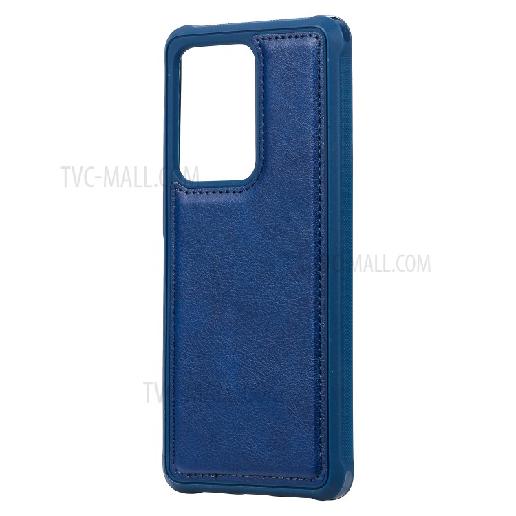 Caso Magnetico Staccabile 2-in-1 Cerniera Basamento Raccoglitore Di Cuoio Per La Galassia S20 Ultra - Blu-6