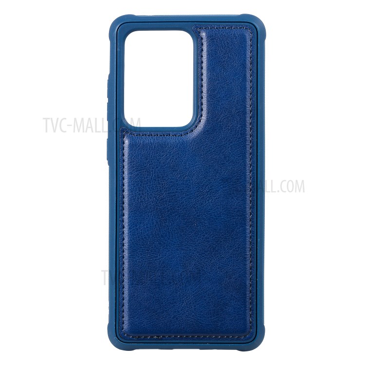 Caso Magnetico Staccabile 2-in-1 Cerniera Basamento Raccoglitore Di Cuoio Per La Galassia S20 Ultra - Blu-7