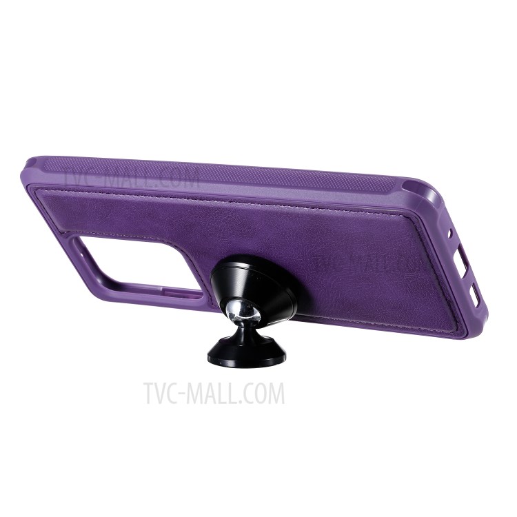 Magnetic Detachable 2-in-1 Zipper Wallet Stand Leather Case for Samsung Galaxy S20 Ultra - Purple-13