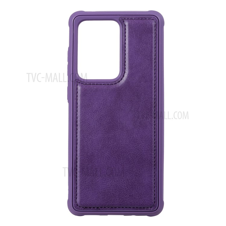 Magnetic Detachable 2-in-1 Zipper Wallet Stand Leather Case for Samsung Galaxy S20 Ultra - Purple-7