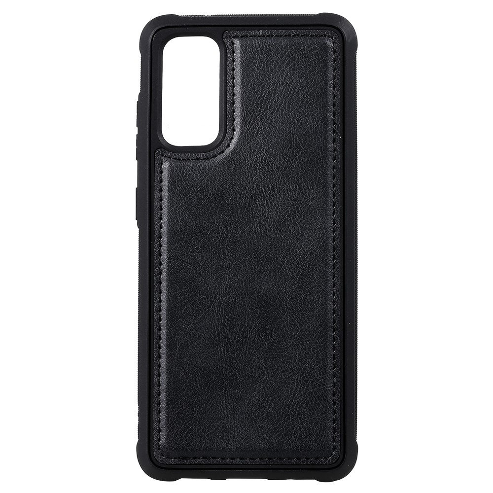 Magnetic Detachable 2-in-1 Zipper Wallet Stand Leather Case for Samsung Galaxy S20 - Black-11