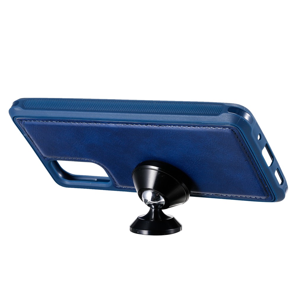 Magnetic Detachable 2-in-1 Zipper Wallet Stand Leather Case for Samsung Galaxy S20 - Blue-13