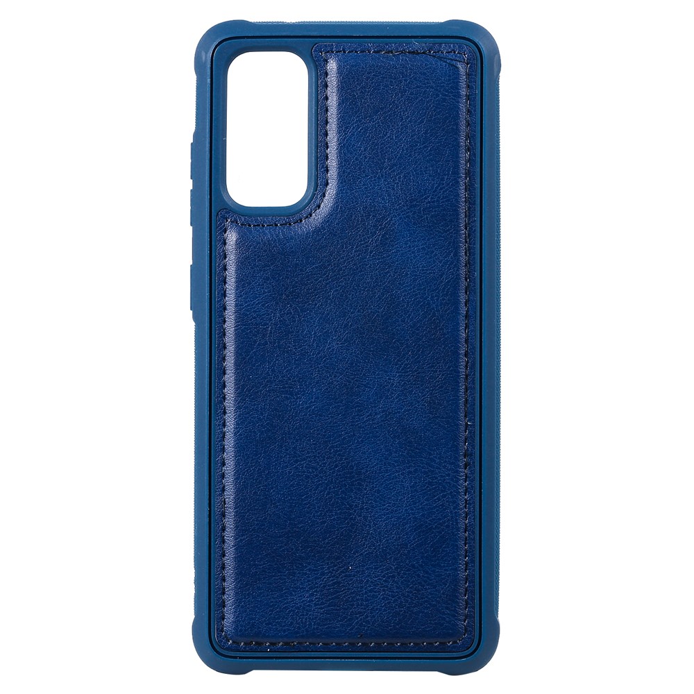 Magnetic Detachable 2-in-1 Zipper Wallet Stand Leather Case for Samsung Galaxy S20 - Blue-7