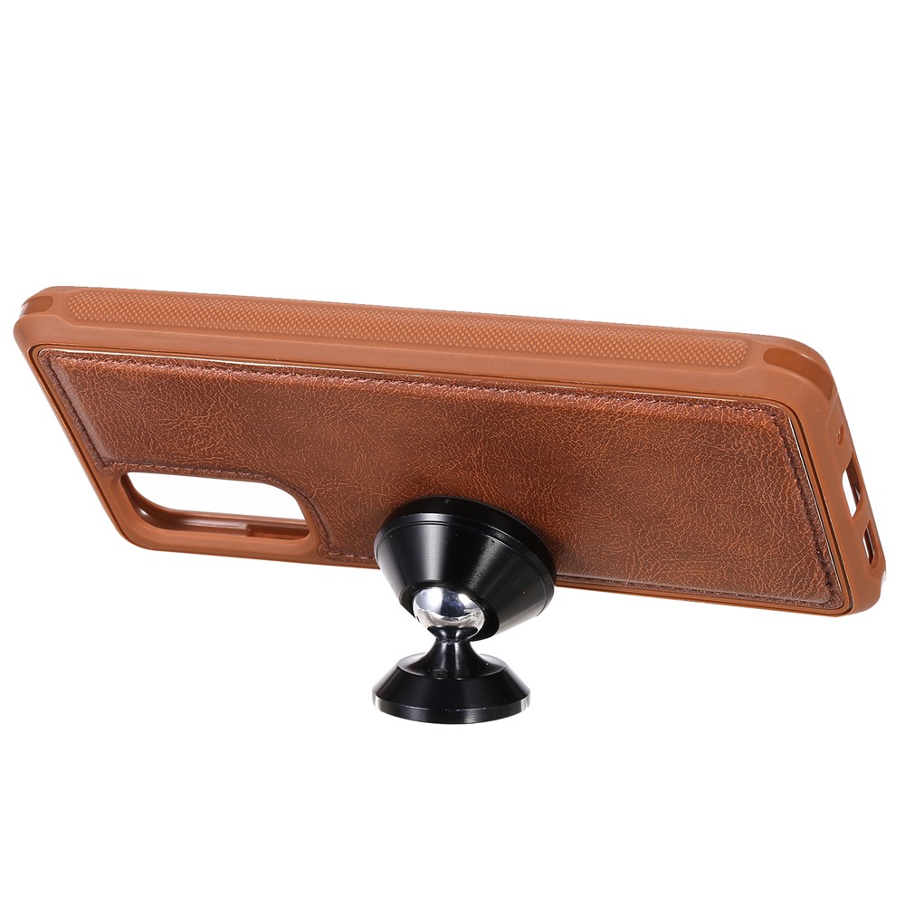 Magnetic Detachable 2-in-1 Zipper Wallet Stand Leather Case for Samsung Galaxy S20 - Brown-13