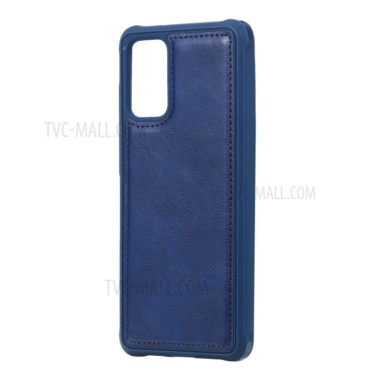 Zipper Pocket Magnetic Detachable 2-in-1 Leather Wallet Case for Samsung Galaxy S20 Plus - Blue-10