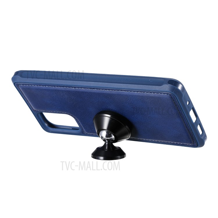 Zipper Pocket Magnetic Detachable 2-in-1 Leather Wallet Case for Samsung Galaxy S20 Plus - Blue-17