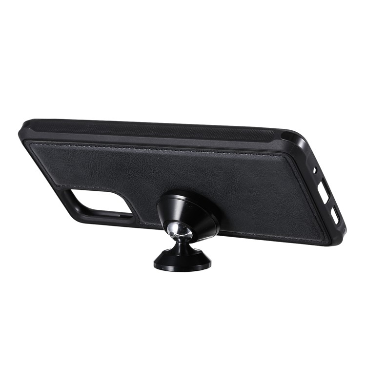 Zipper Pocket Magnetic Detachable 2-in-1 Leather Wallet Case for Samsung Galaxy S20 Plus - Black-13