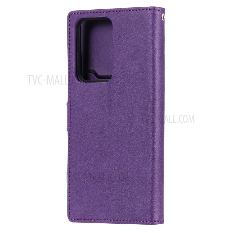 Detachable 2-in-1 Leather Wallet Case for Samsung Galaxy S20 Ultra - Purple-3