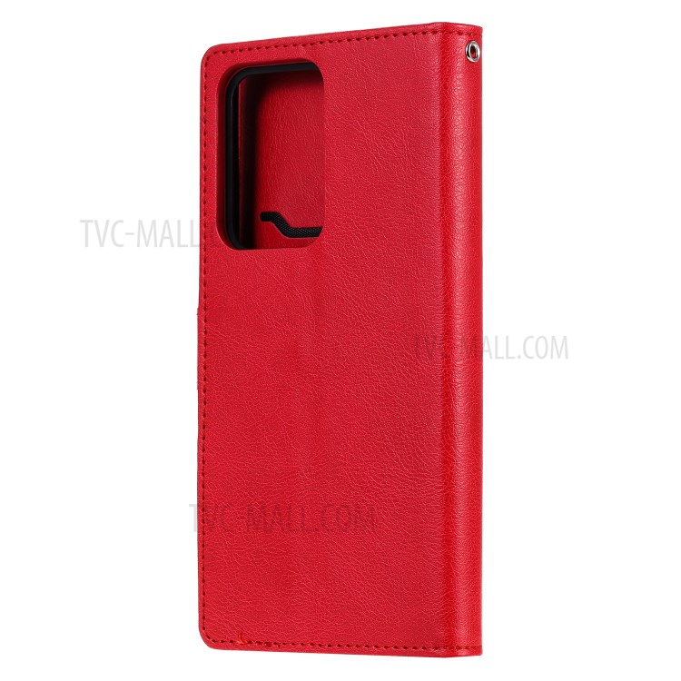 Detachable 2-in-1 Leather Wallet Case for Samsung Galaxy S20 Ultra - Red-3