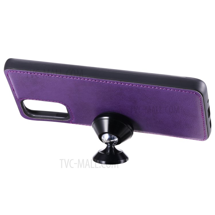 Detachable 2-in-1 Leather Wallet Stand Case for Samsung Galaxy S20 Plus - Purple-7