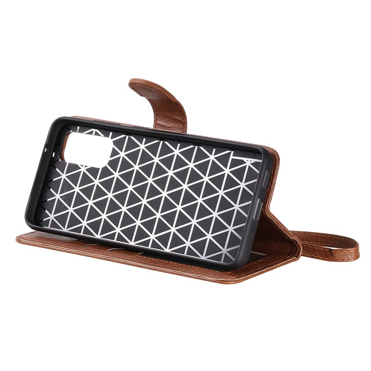 Detachable 2-in-1 PU Leather Wallet Case for Samsung Galaxy S20 - Brown-5