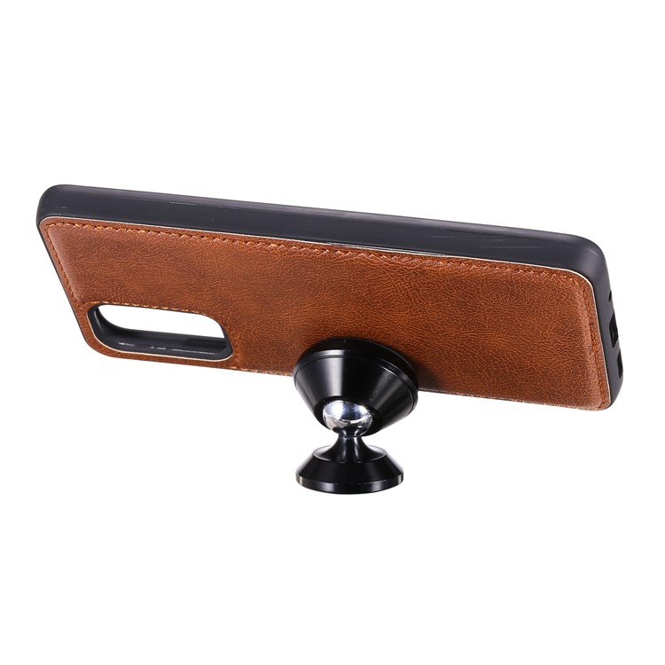 Detachable 2-in-1 PU Leather Wallet Case for Samsung Galaxy S20 - Brown-8