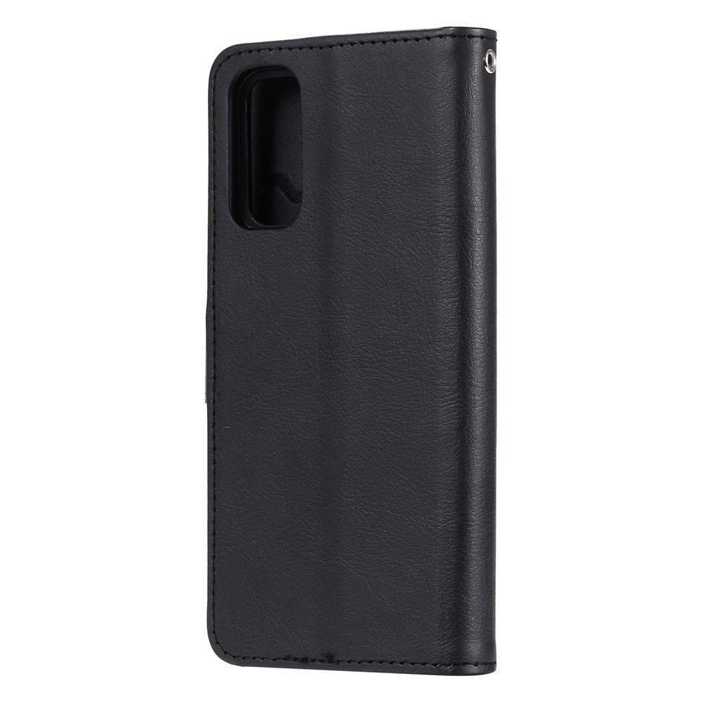 Detachable 2-in-1 PU Leather Wallet Case for Samsung Galaxy S20 - Black-3
