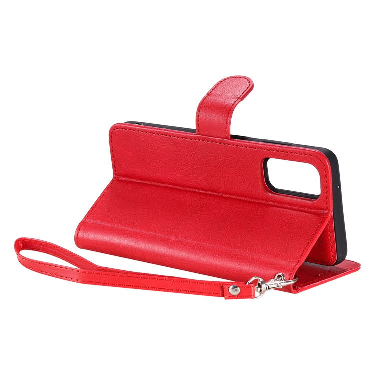 Detachable 2-in-1 PU Leather Wallet Case for Samsung Galaxy S20 - Red-5