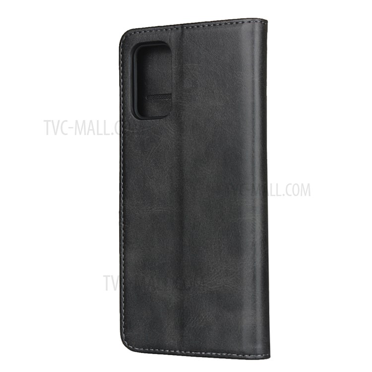 Auto-absorbed Leather Stand Phone Wallet Case for Samsung Galaxy S20 Plus - Black-3