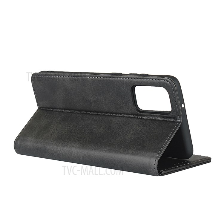 Auto-absorbed Leather Stand Phone Wallet Case for Samsung Galaxy S20 Plus - Black-5