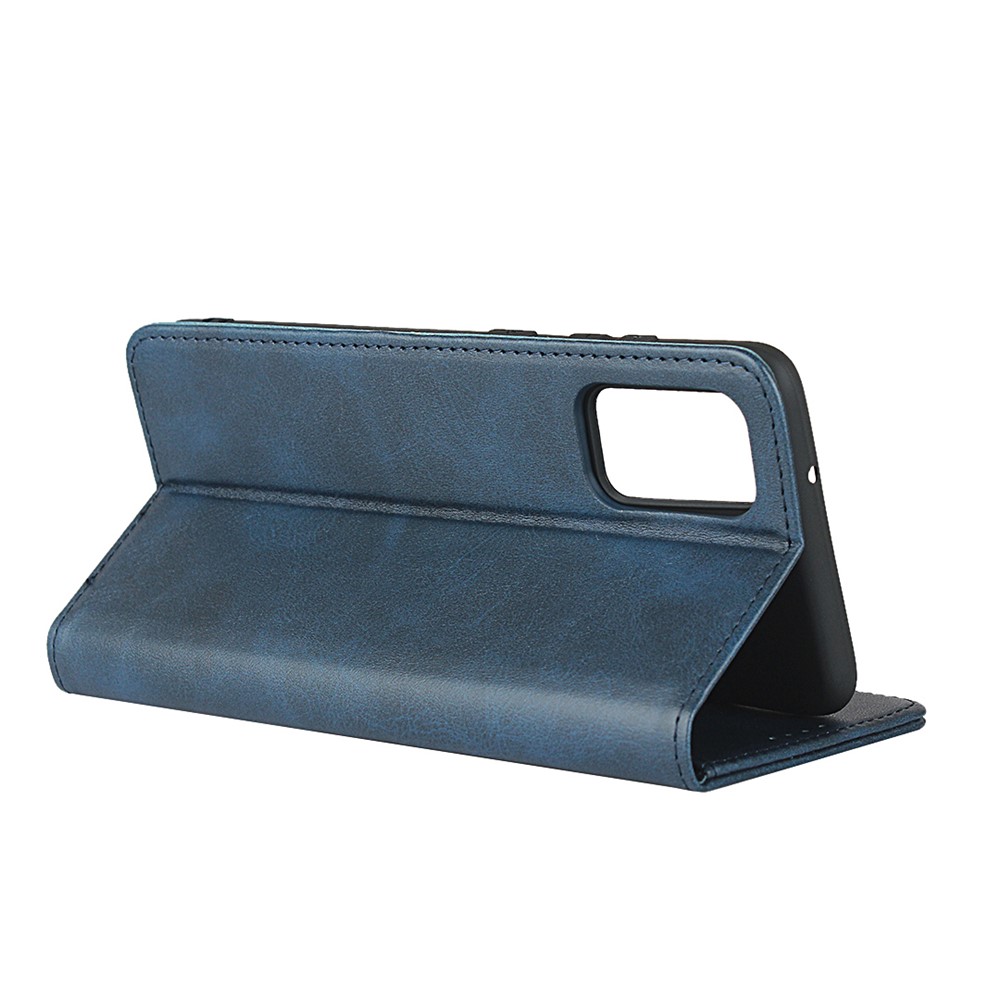 Case de la Billetera de Teléfono de Cuero de Cuero Absorbido Automáticamente Para Samsung Galaxy S20 Plus - Azul