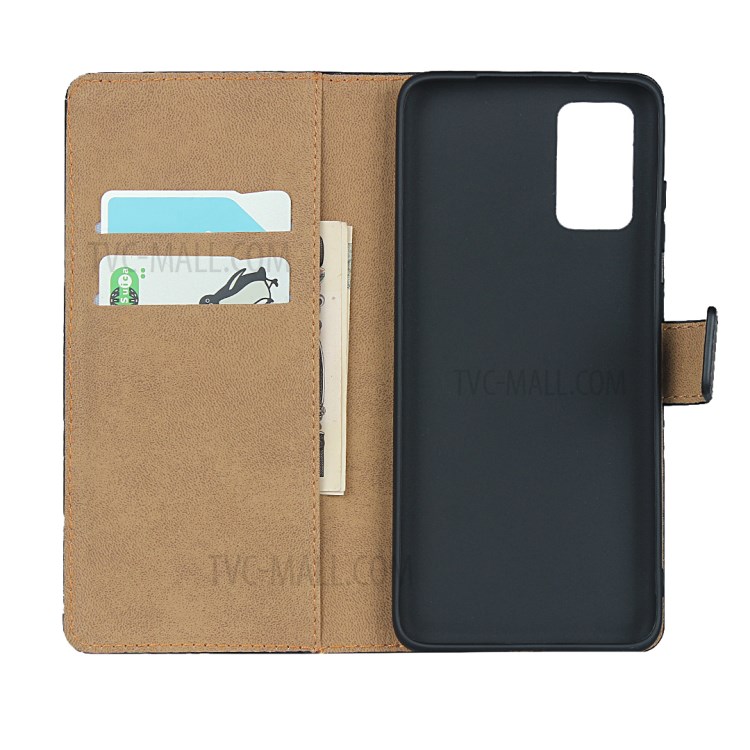 Genuine Leather Wallet Stand Phone Case Cover for Samsung Galaxy S20 Plus-4