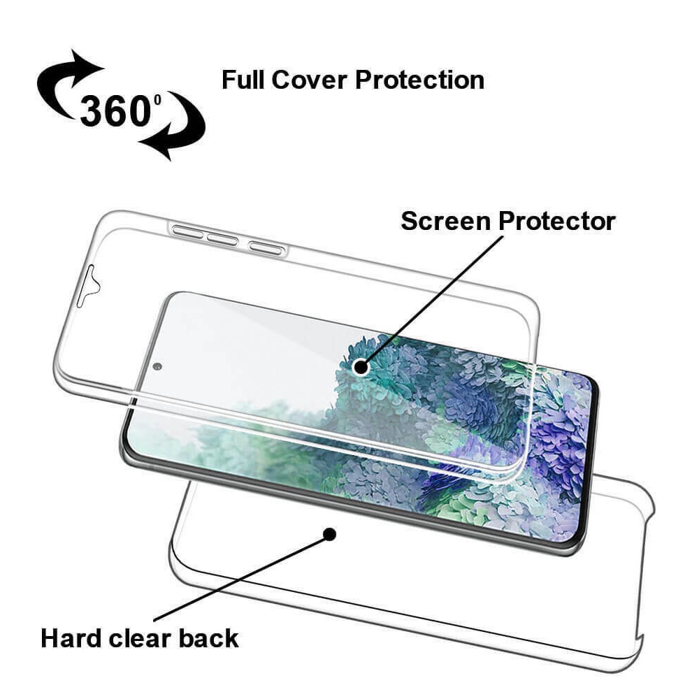 Full Coverage Clear Acrylic+PET +TPU Case for Samsung Galaxy S20 Plus-2