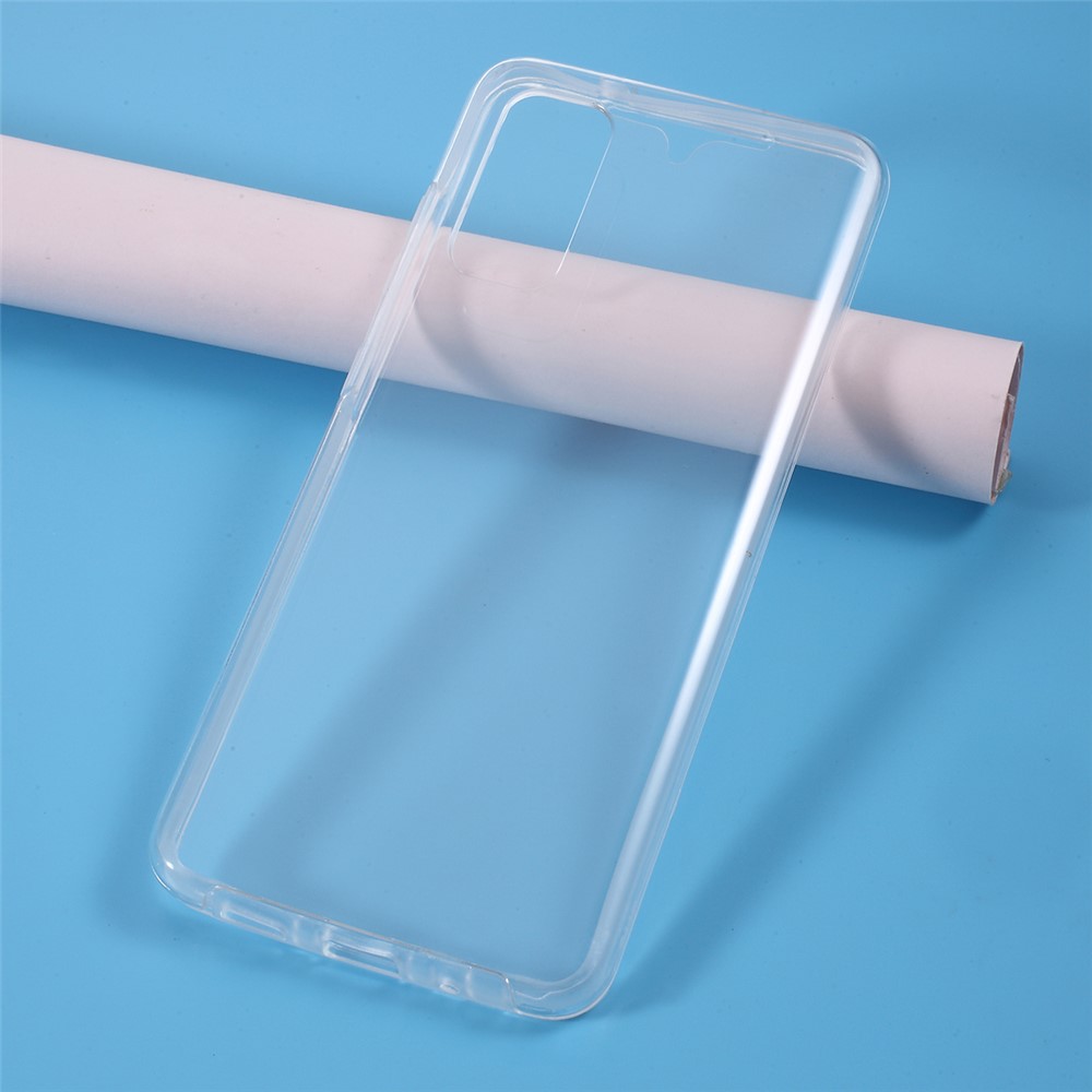 Full Coverage Clear Phone Cover PET+TPU+Acrylic Case for Samsung Galaxy S20 4G/S20 5G-5