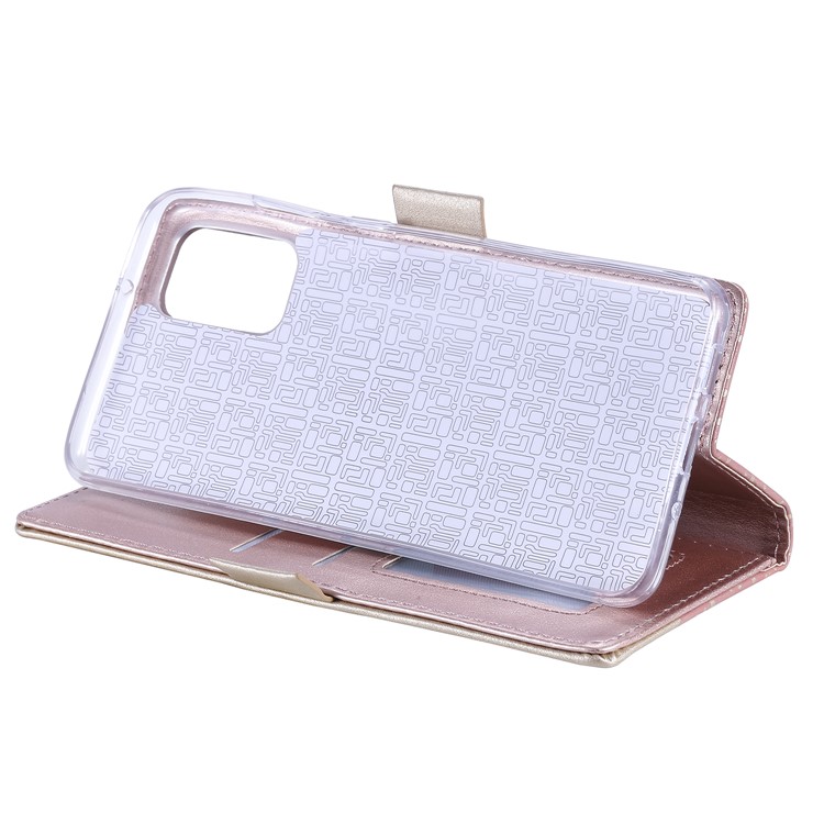 Lace Flower Style Zipper Pocket Leather Wallet Casing for Samsung Galaxy S20 - Pink-9