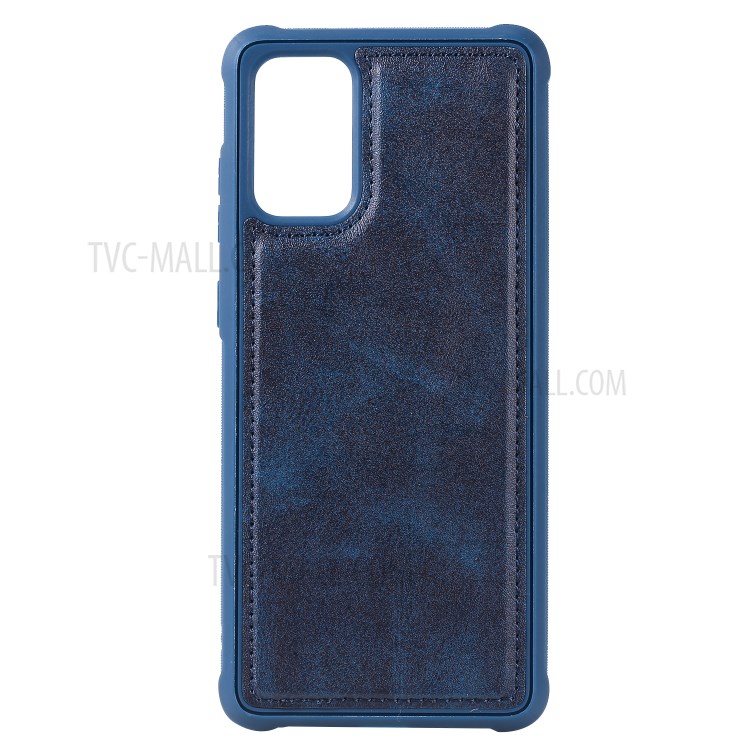 Shockproof Detachable 2-in-1 Retro Leather Wallet Phone Case for Samsung Galaxy S20 Plus - Dark Blue-16