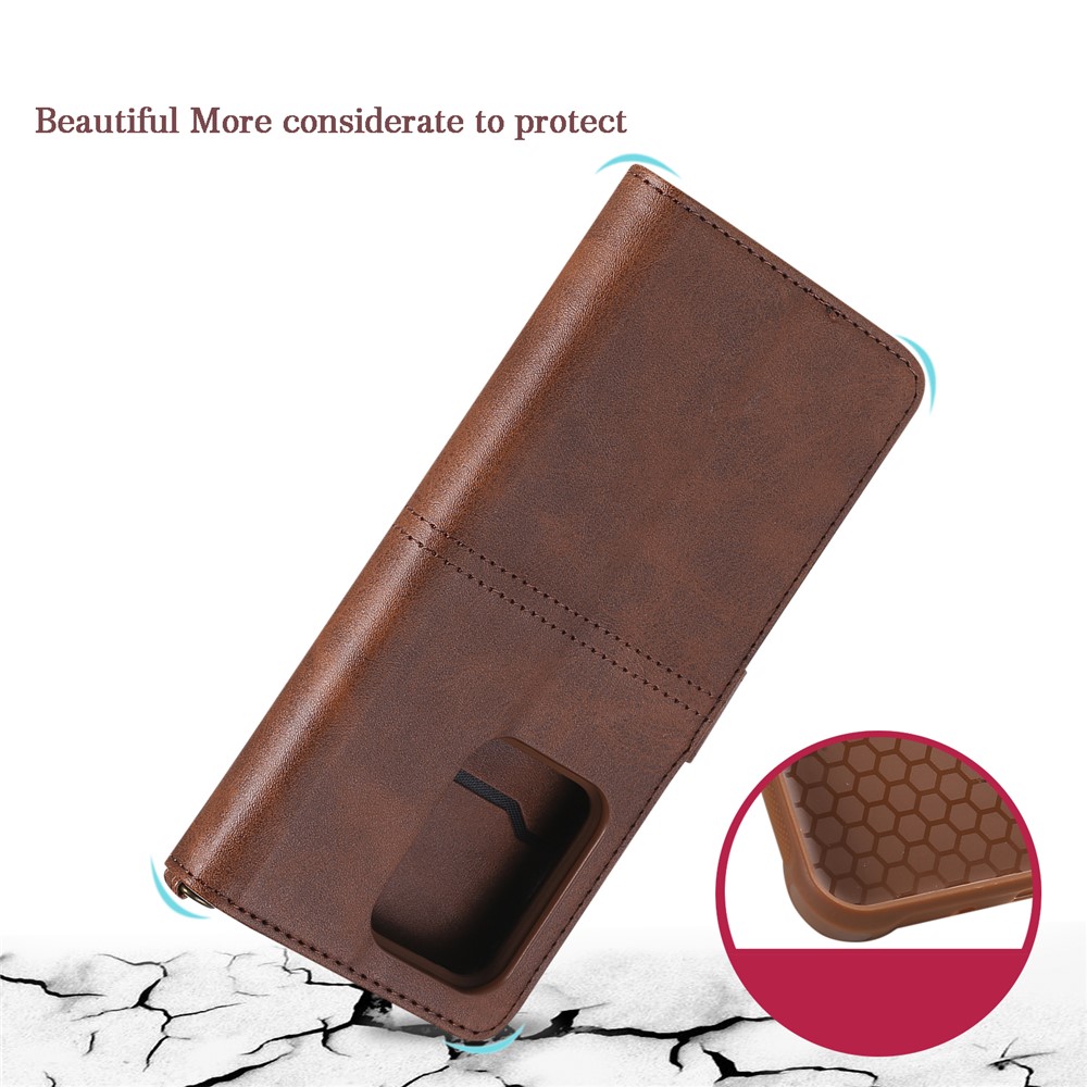 Multi-function Detachable 2-in-1 Leather Wallet Phone Cover for Samsung Galaxy S20 Ultra - Dark Brown-10