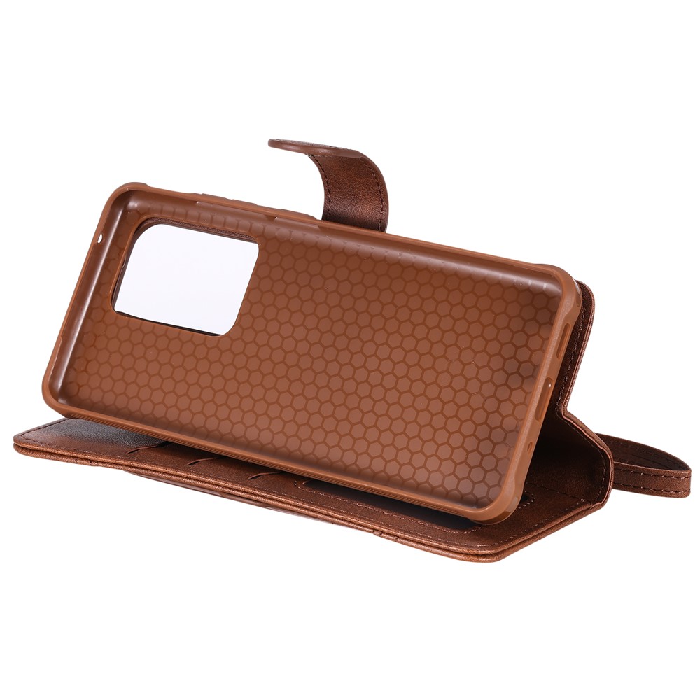 Multi-function Detachable 2-in-1 Leather Wallet Phone Cover for Samsung Galaxy S20 Ultra - Dark Brown-7