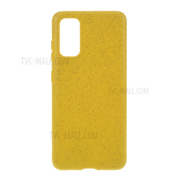 Matte Eco-Friendly Wheat Straw TPU Case for Samsung Galaxy S20 - Yellow-1