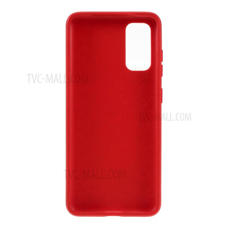 Custodia TPU di Paglia di Grano Ecologica Opaca Per Samsung Galaxy S20 4G/S20 5G - Rosso-3