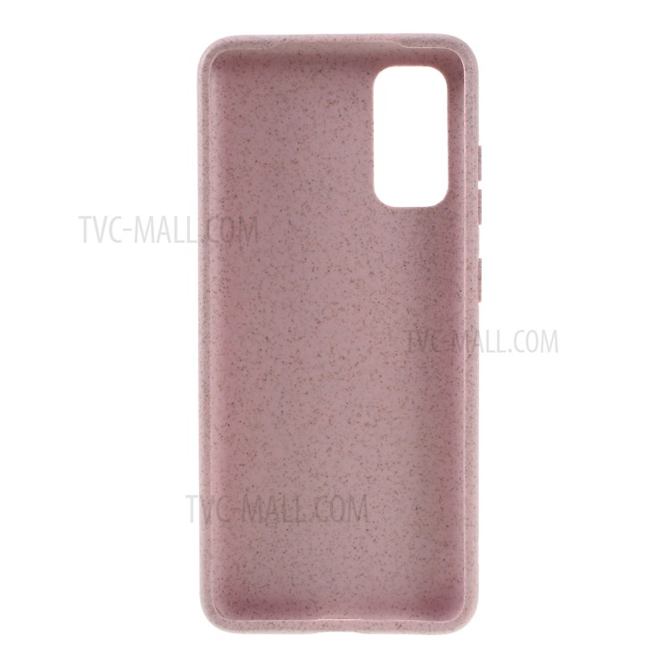 Matte Eco-friendly Paja de Trigo TPU Para Samsung Galaxy S20 4G/S20 5G - Rosado-3